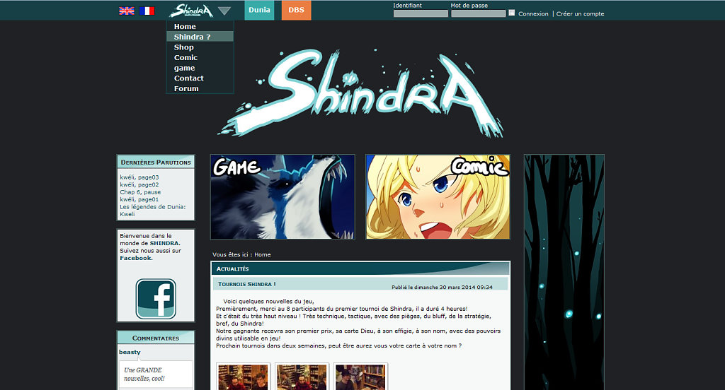 Shindra - comic and card game