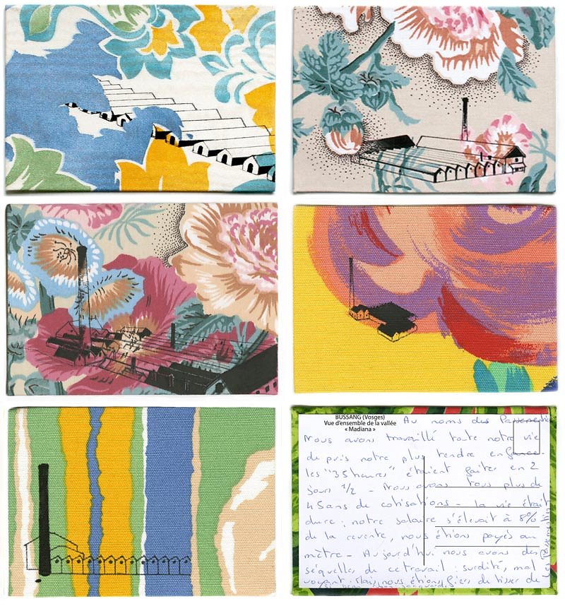 Art project: fabric postcards